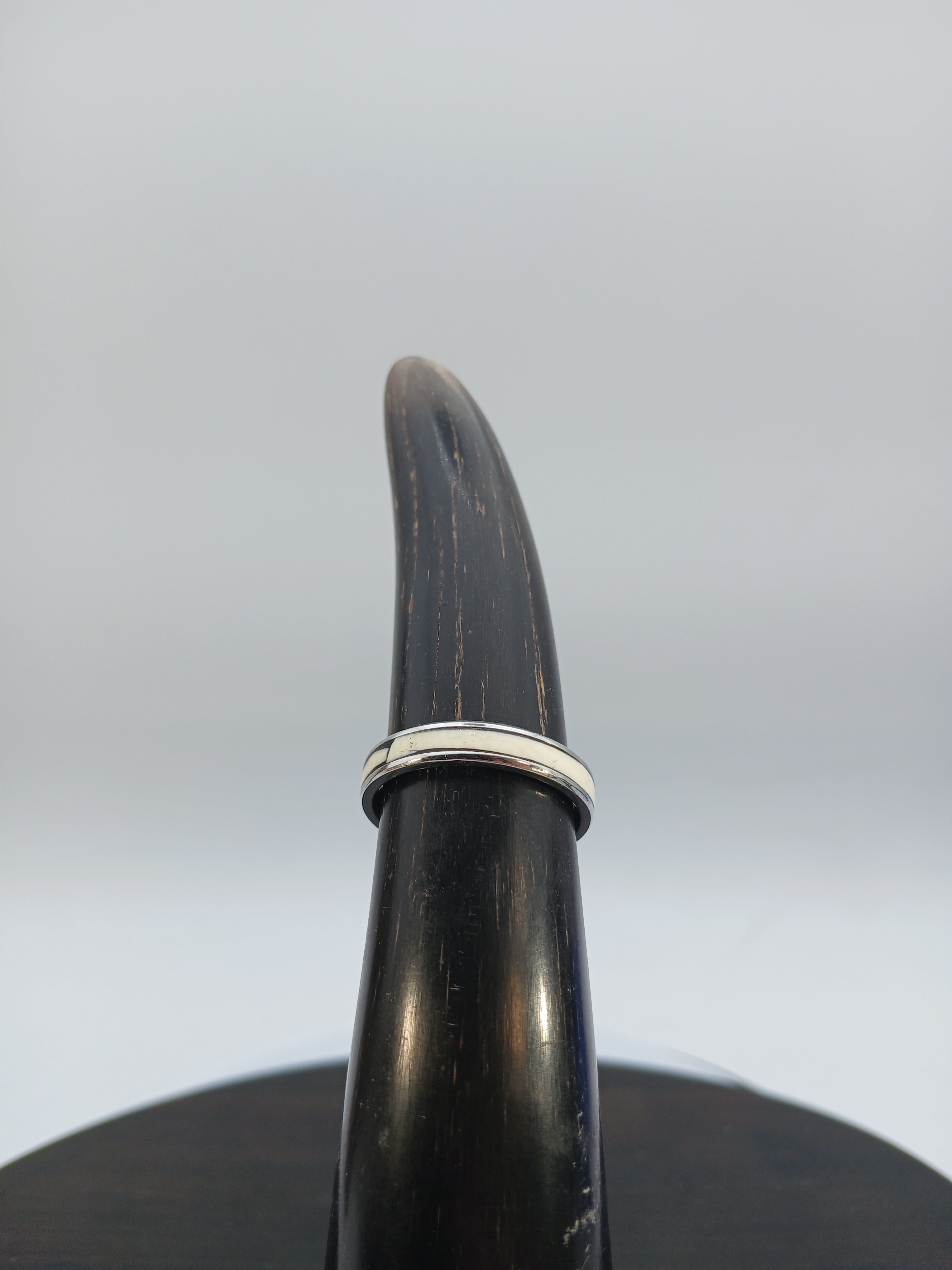 Ring aus Edelstahl mit Intarsien